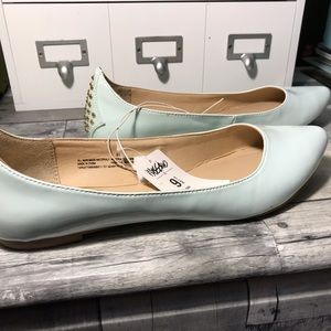 Mossimo mint with gold studs ballet slippers flats
